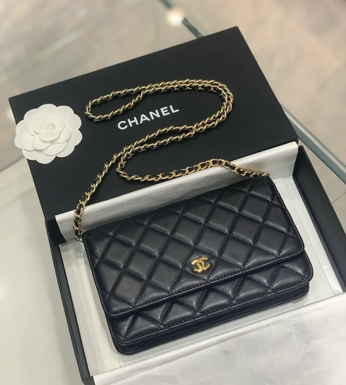 Sac Chanel Wallet On Chain Noir