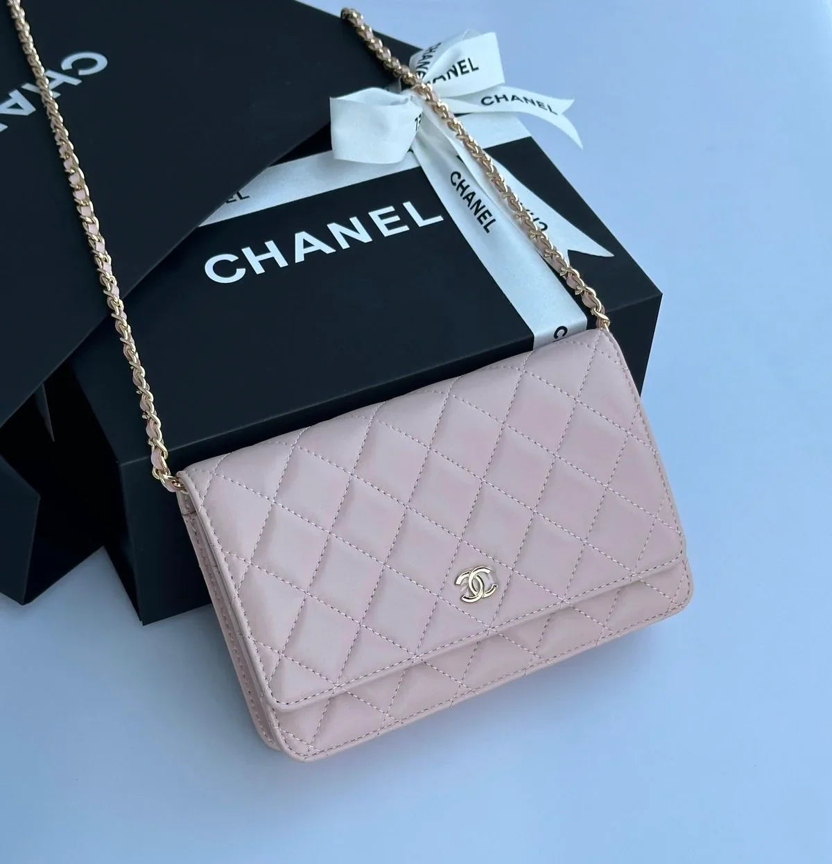 Sac Chanel Wallet On Chain Rose