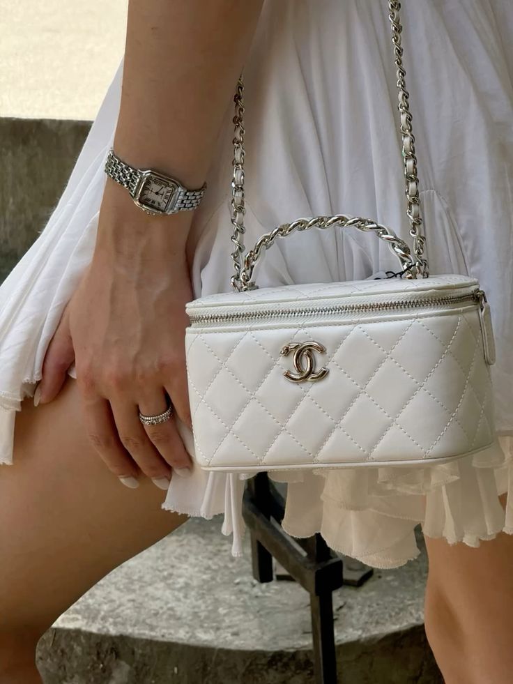 Sac Chanel Sac Chanel Vanity Blanc