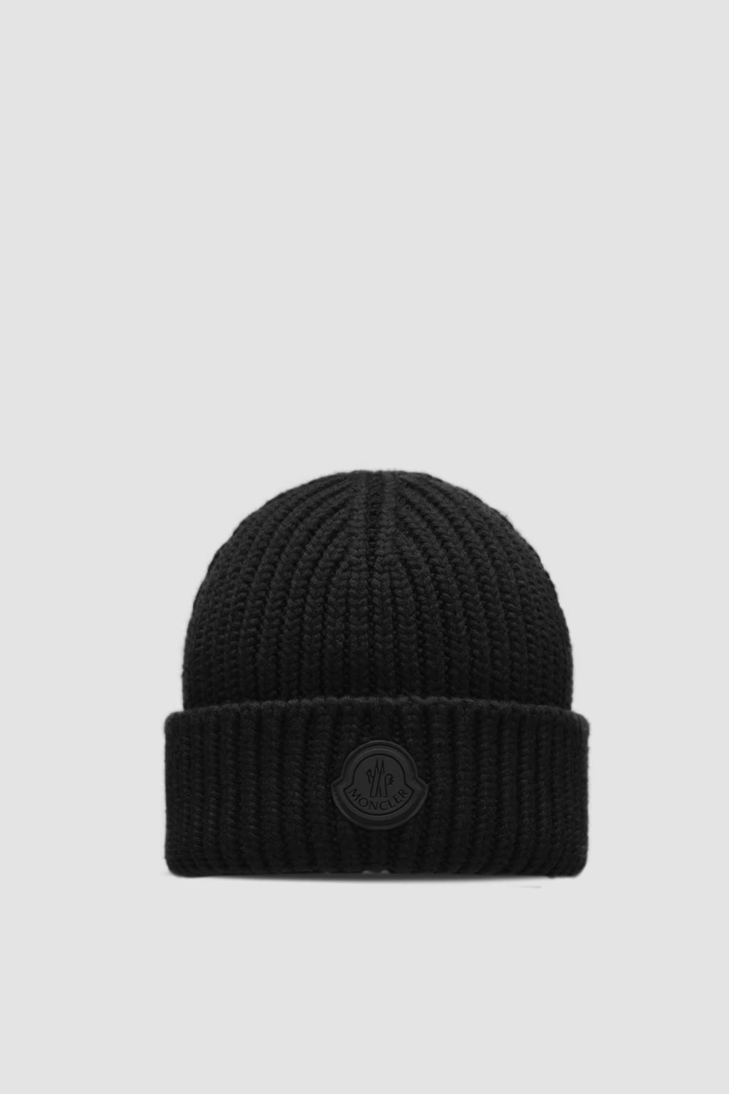 Bonnet Moncler Noir Logo Noir